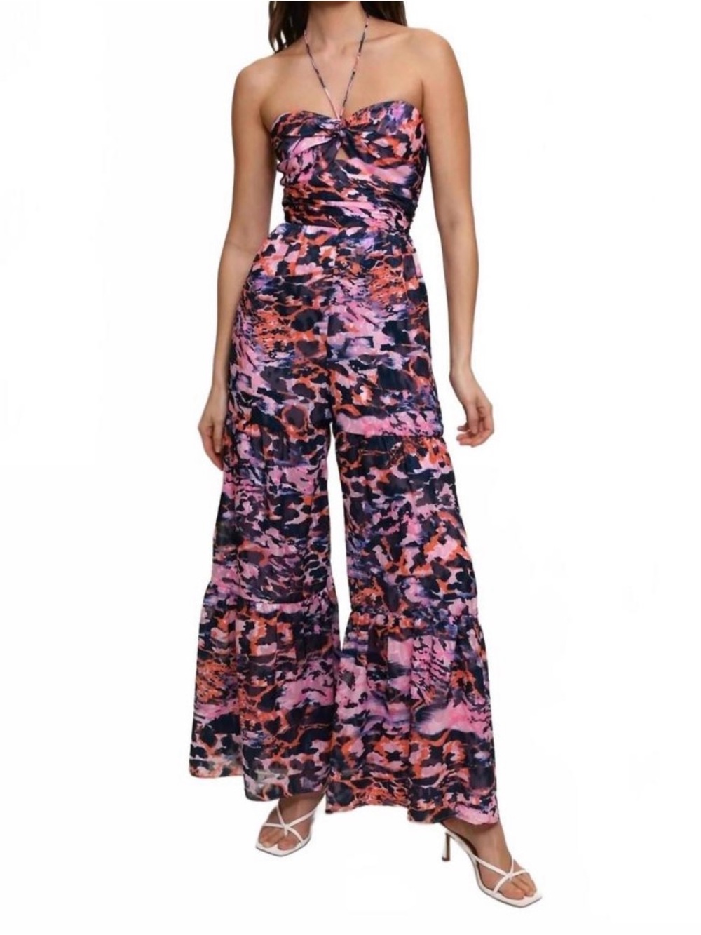 Hutch Getty Wide Leg Jumpsuit In Blush Seaside Size XS Excellent